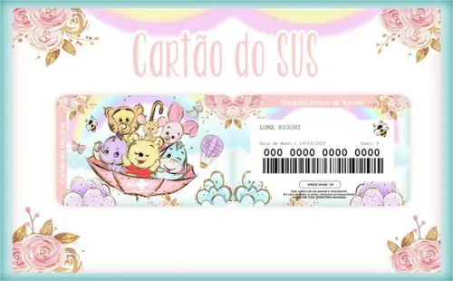Arquivo Digital - Caderneta de Vacina - Ursinho Pooh
