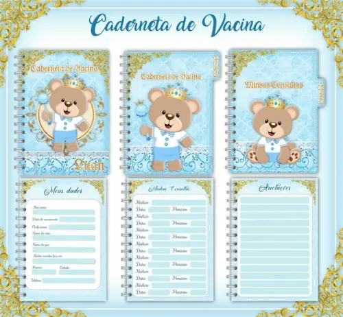 Arquivo Digital - Caderneta de Vacina - Ursinho Realeza 03