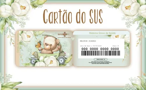 Arquivo Digital - Caderneta de Vacina - Ursinho Verde 03