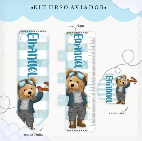 Arquivo Digital - Caderneta de Vacina - Urso Aviador 03