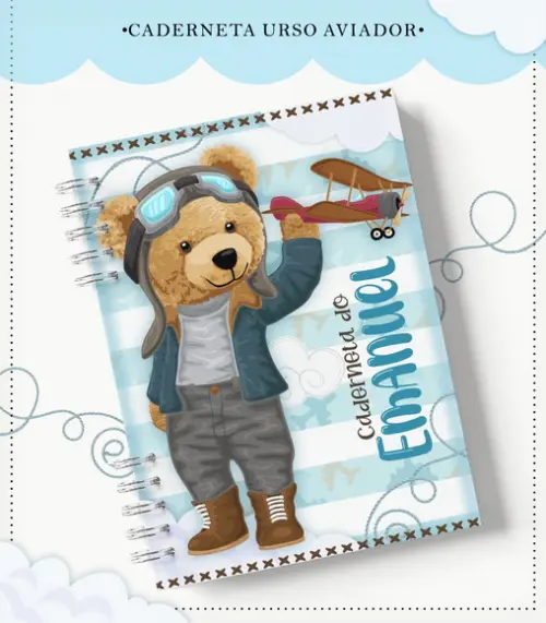 Arquivo Digital - Caderneta de Vacina - Urso Aviador 03