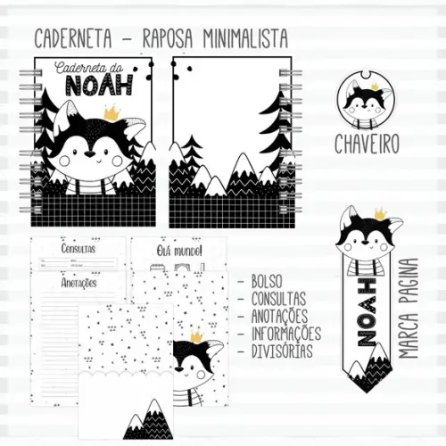 Arquivo Digital - Caderneta de Vacina- Raposa Minimalista 02