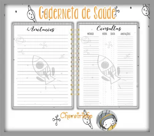 Arquivo Digital - Caderneta Saude - Astronauta Minimalista