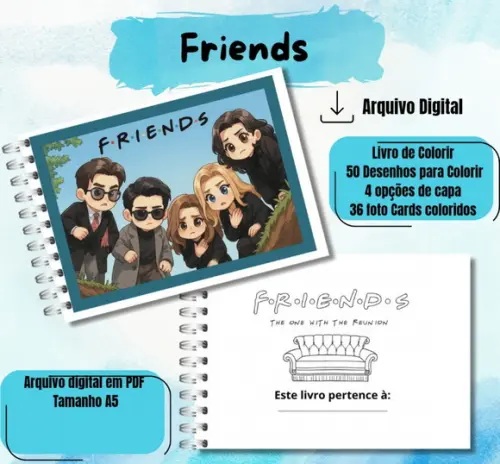 Arquivo Digital - Coloring Book - Friends