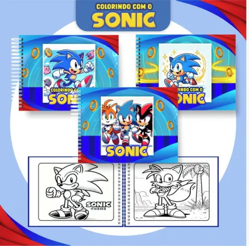 Arquivo Digital - Coloring Book - Sonic