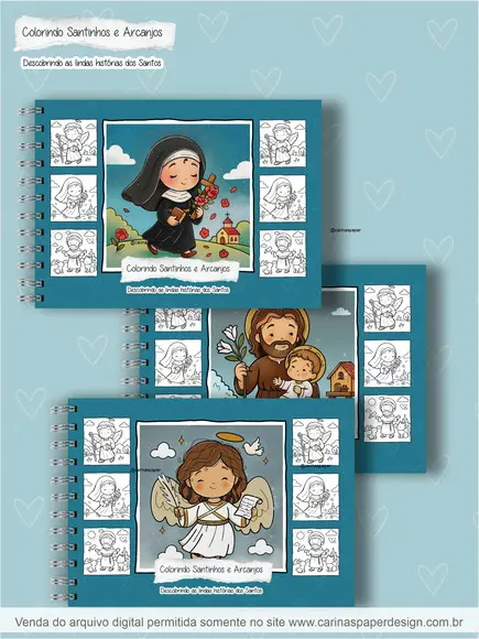 Arquivo Digital - Coloring Book - Santinhos e Arcanjos