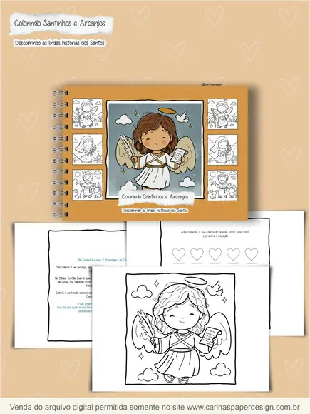 Arquivo Digital - Coloring Book - Santinhos e Arcanjos
