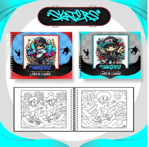 Arquivo Digital - Coloring Book - Skaters