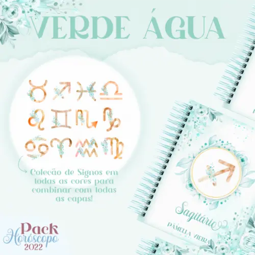 Arquivo Digital - Combo Agenda Horóscopo Verde Agua