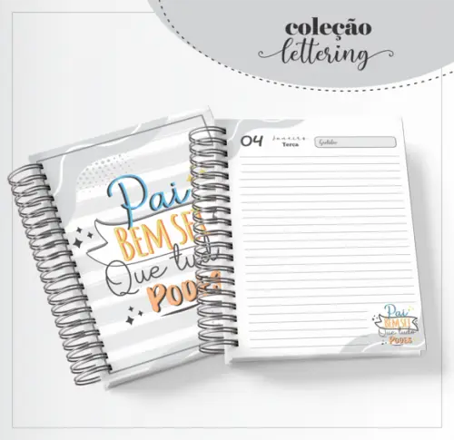 Arquivo Digital - Combo Agendas Lettering Masculino 2022