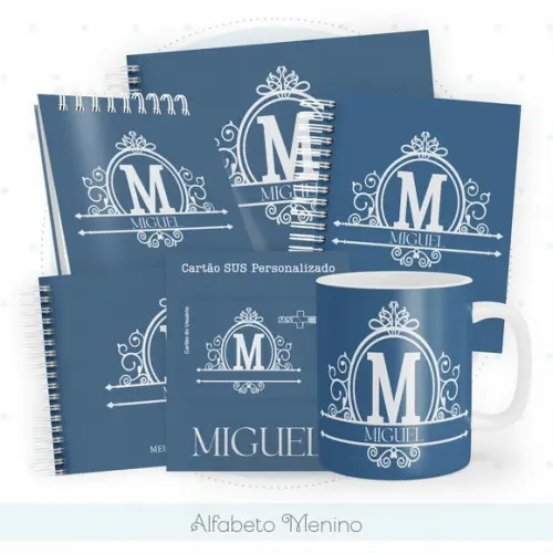 Arquivo Digital - Kit Maternidade - Alfabeto Menino