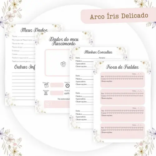 Arquivo Digital - Kit Maternidade - Arco Iris Delicado
