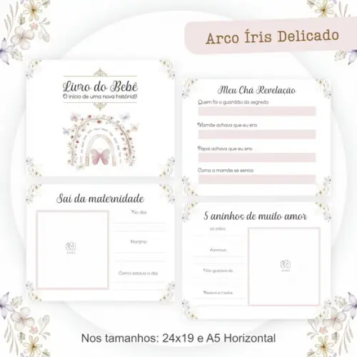 Arquivo Digital - Kit Maternidade - Arco Iris Delicado