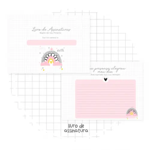 Arquivo Digital - Kit Maternidade - Arco Iris Menina