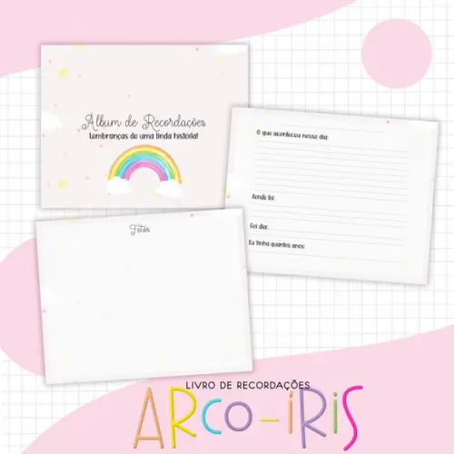Arquivo Digital - Kit Maternidade - Arco Iris Menina 04