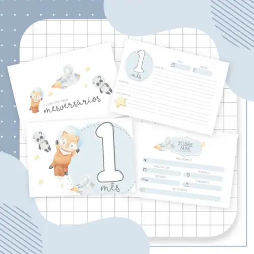 Arquivo Digital - Kit Maternidade - Astronauta Animais 03