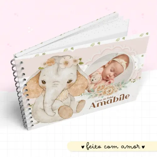 Arquivo Digital - Kit Maternidade - Baby Elefante Menina 2.0