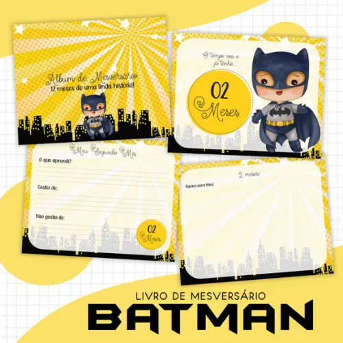 Arquivo Digital - Kit Maternidade - Batman