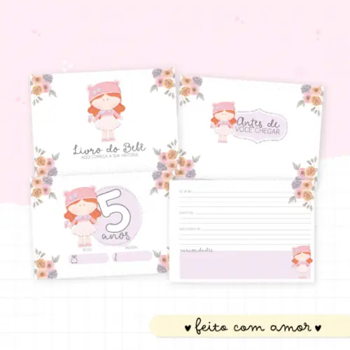 Arquivo Digital - Kit Maternidade - Boneca Ruiva 2.0