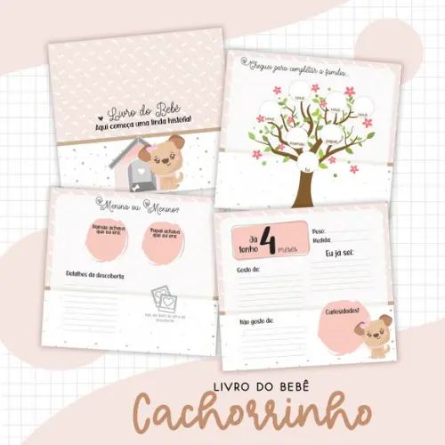 Arquivo Digital - Kit Maternidade - Cachorrinha Menina