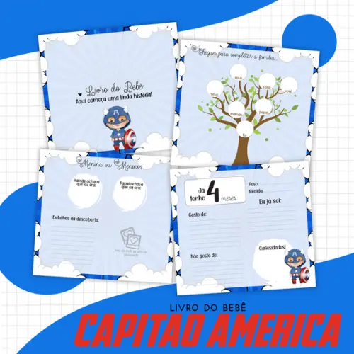 Arquivo Digital - Kit Maternidade - Capitão América