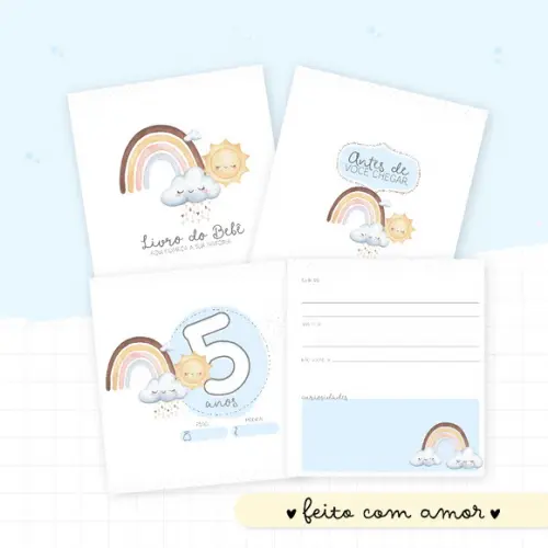 Arquivo Digital - Kit Maternidade - Chuva de Amor Menino 2.0