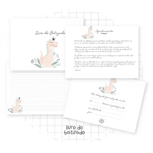 Arquivo Digital - Kit Maternidade - Dino Menina