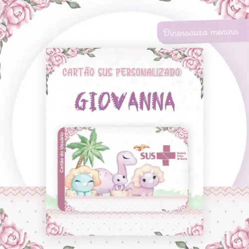 Arquivo Digital - Kit Maternidade - Dino Menina 02