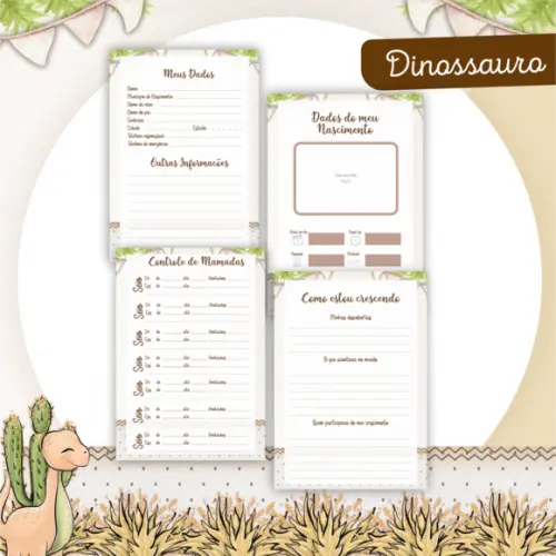 Arquivo Digital - Kit Maternidade - Dinossauro