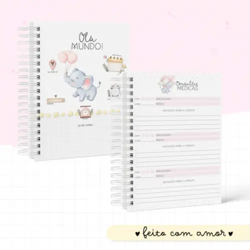 Arquivo Digital - Kit Maternidade - Elefante Balões Menina
