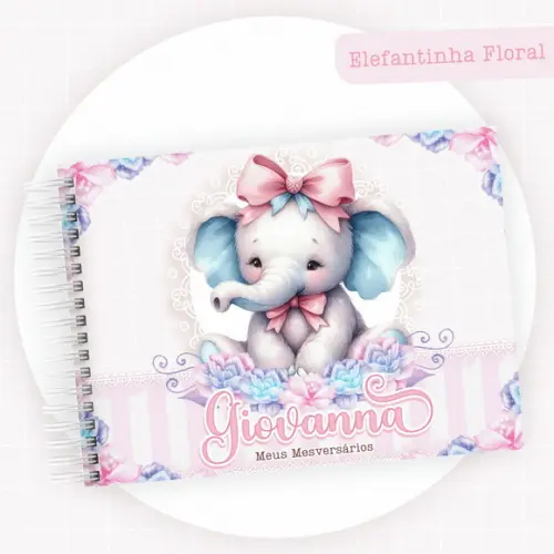 Arquivo Digital - Kit Maternidade - Elefantinha Floral