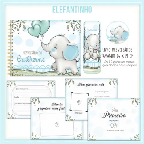 Arquivo Digital - Kit Maternidade - Elefantinho 01