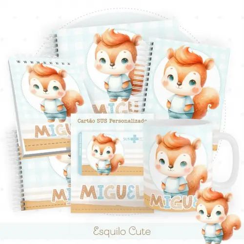 Arquivo Digital - Kit Maternidade - Esquilo Cute