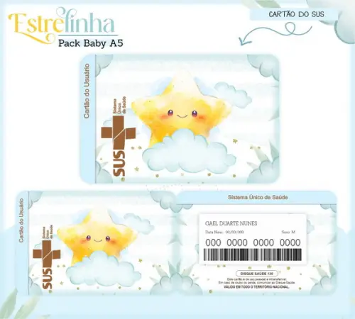 Arquivo Digital - Kit Maternidade - Estrelinha Menino