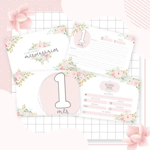 Arquivo Digital - Kit Maternidade - Floral 03