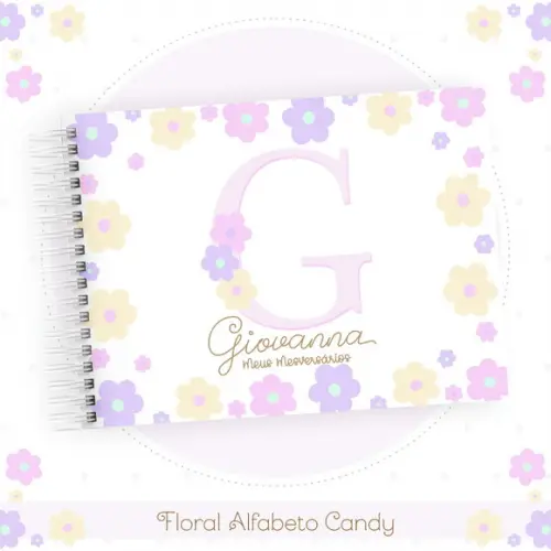 Arquivo Digital - Kit Maternidade - Floral Alfabeto Candy
