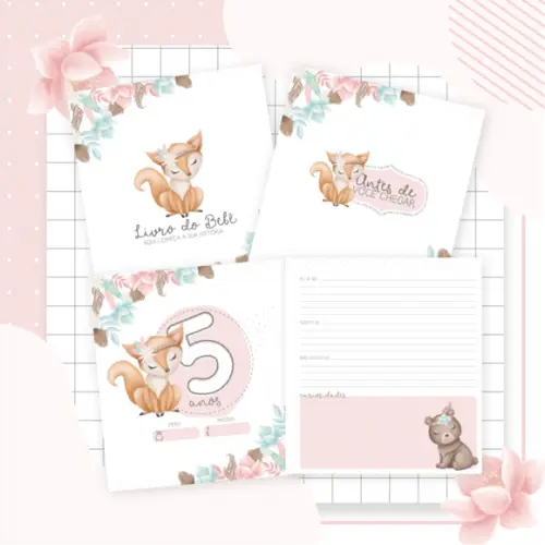 Arquivo Digital - Kit Maternidade - Floresta Menina 03