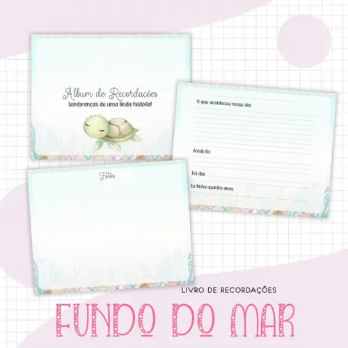 Arquivo Digital - Kit Maternidade - Fundo do Mar Menina 02
