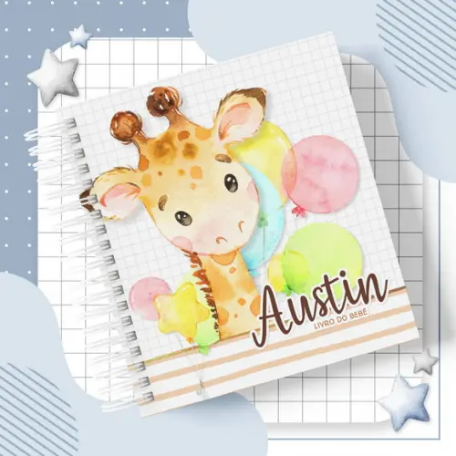 Arquivo Digital - Kit Maternidade - Girafa Aquarela 03