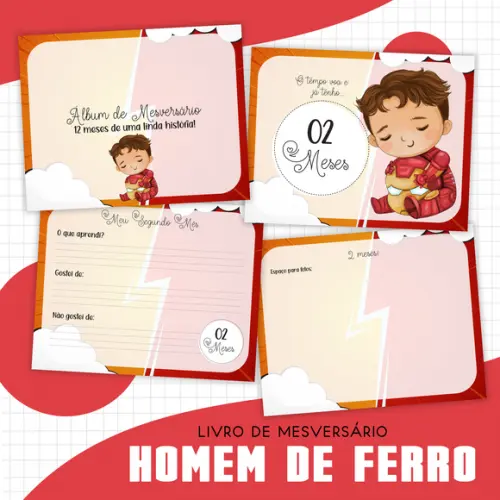 Arquivo Digital - Kit Maternidade - Homem de Ferro
