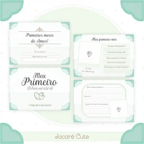 Arquivo Digital - Kit Maternidade - Jacare Cute