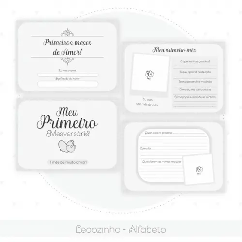 Arquivo Digital - Kit Maternidade - Leaozinho Alfabeto