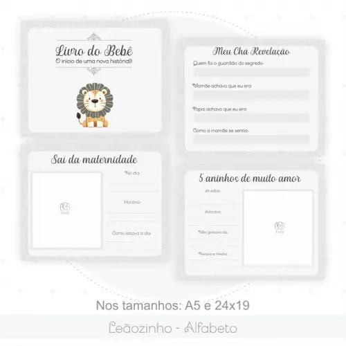 Arquivo Digital - Kit Maternidade - Leaozinho Alfabeto