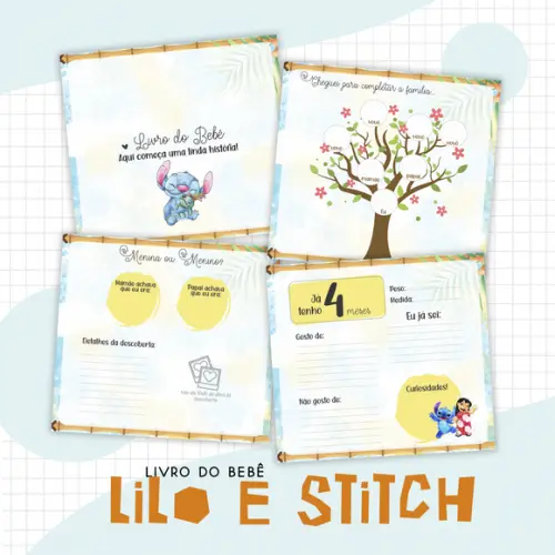 Arquivo Digital - Kit Maternidade - Lilo e Stitch