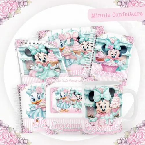Arquivo Digital - Kit Maternidade - Minnie Confeiteira