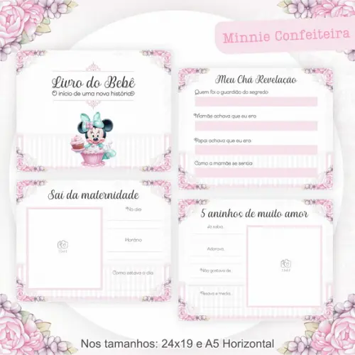 Arquivo Digital - Kit Maternidade - Minnie Confeiteira