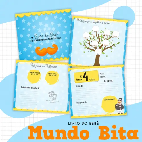 Arquivo Digital - Kit Maternidade - Mundo Bita Menino