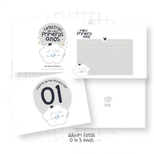 Arquivo Digital - Kit Maternidade - Nuvem Menino