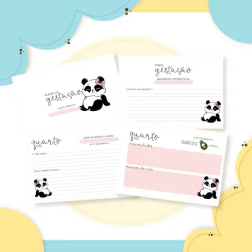 Arquivo Digital - Kit Maternidade - Panda Menina 02