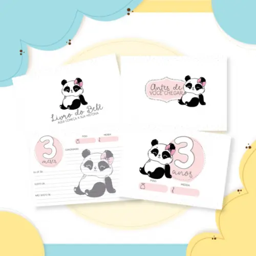 Arquivo Digital - Kit Maternidade - Panda Menina 02